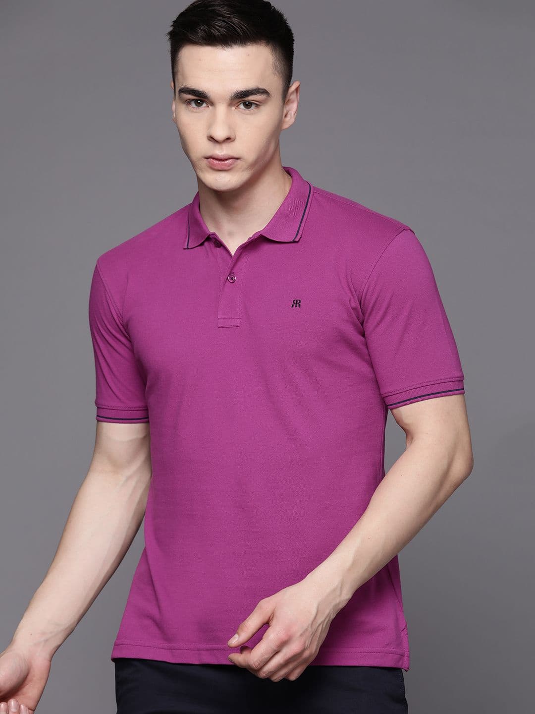 Raymond Polo Collar Pure Cotton T-shirt - view 1