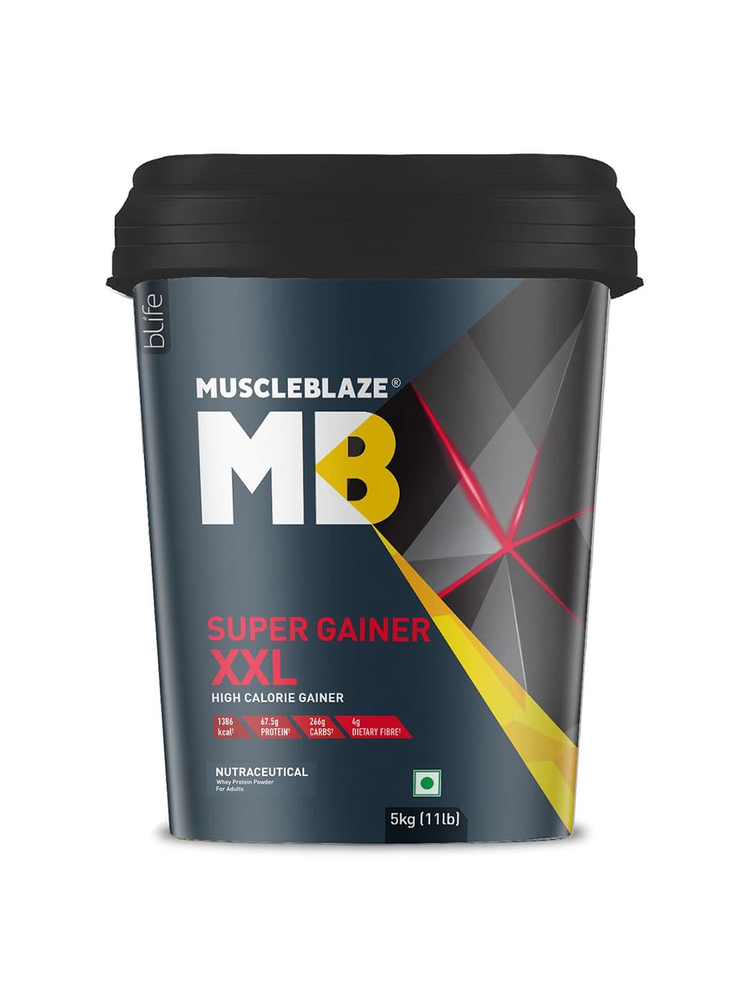 MuscleBlaze Super Gainer XXL High Calorie Chocolate Flavour Gainer Powder - 5Kg - view 1