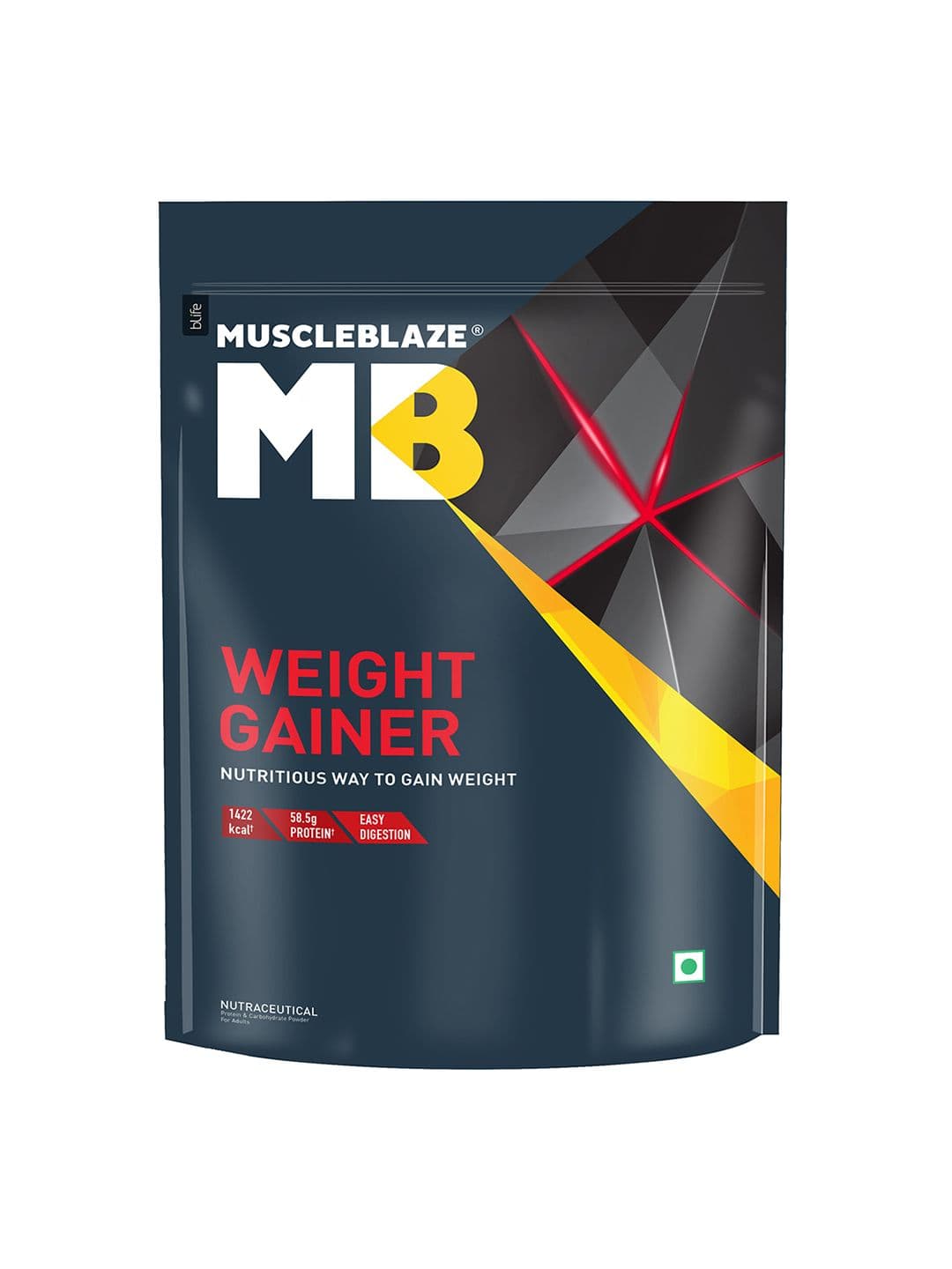 MuscleBlaze Weight Gainer Powder with Added Digezyme - Chocolate Flavour - 1Kg - view 1