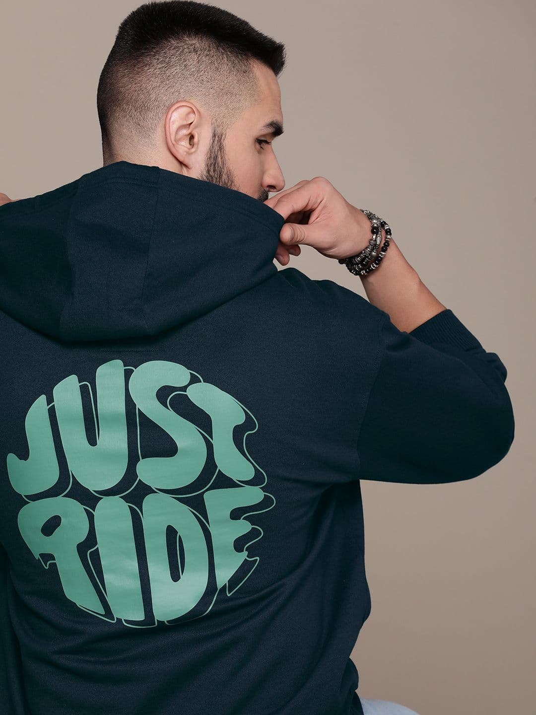 Roadster Men Typography Printed Hooded Sweatshirt - view 1