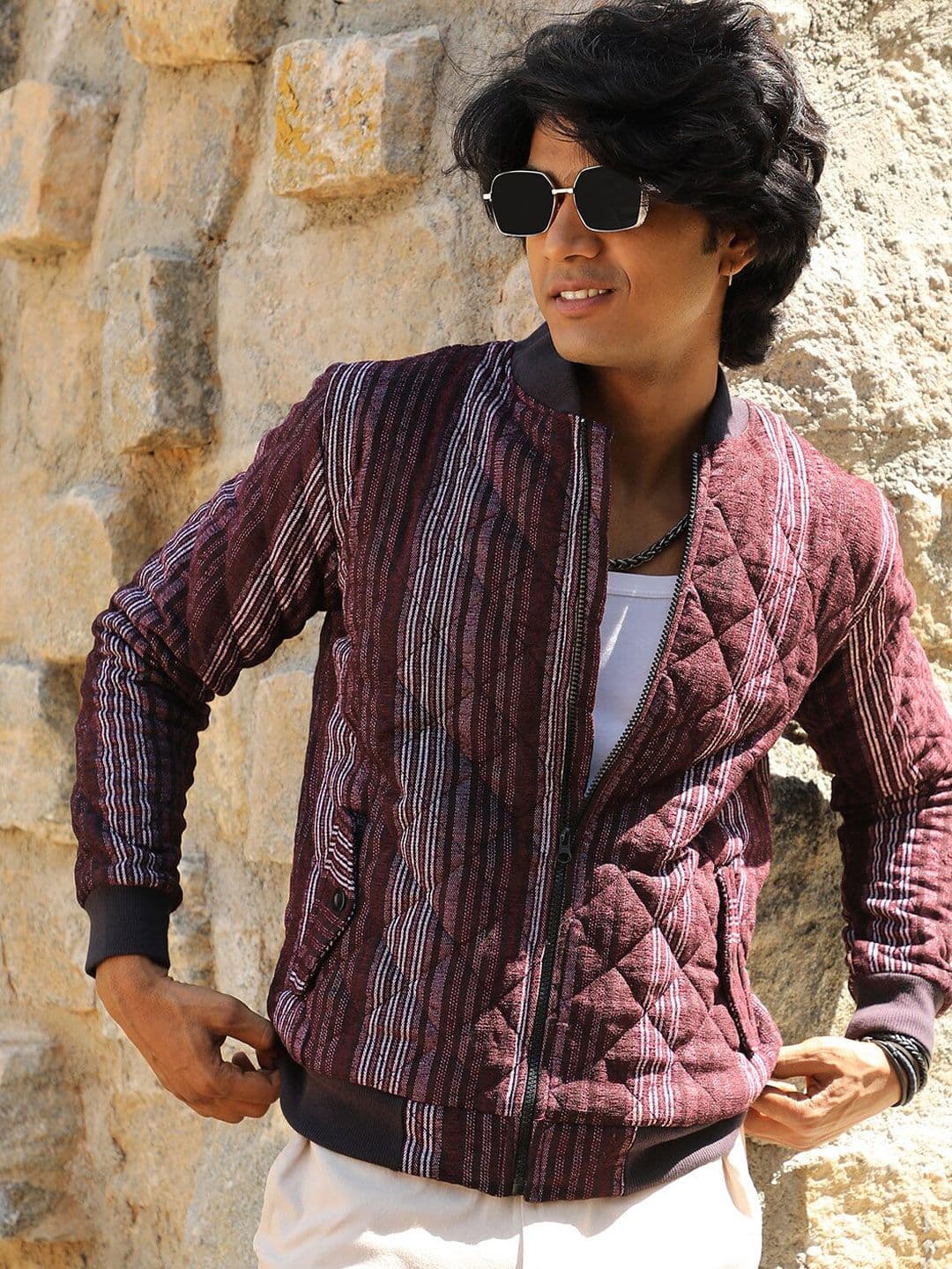 CAHOOT Campus Sutra Striped Windcheater Quilted Jacket - view 1