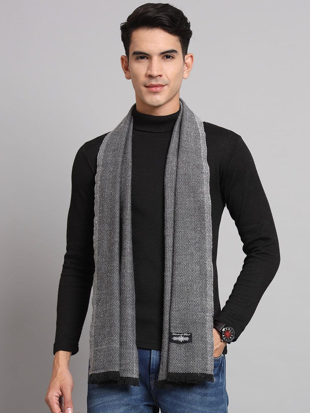HANDICRAFT PALACE Self Design Woolen Muffler - view 1