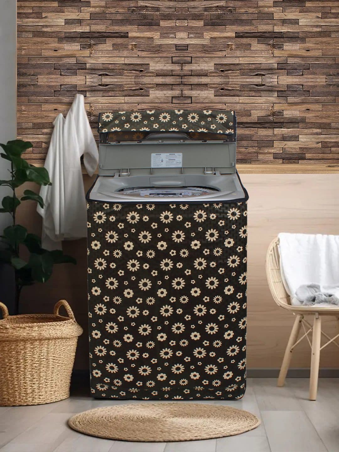 DREAM CARE Black Printed Waterproof & Dustproof Top Load Washing Machine Appliance cover - view 1