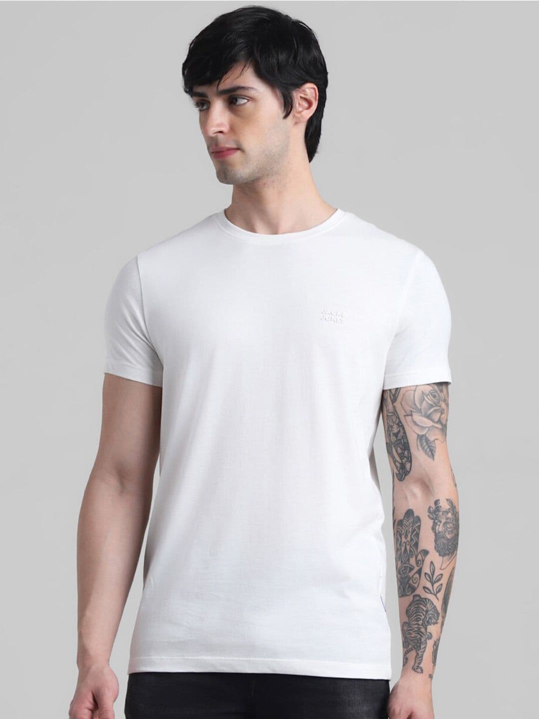 Jack & Jones Slim Fit Pure Cotton Casual T-shirt - view 1