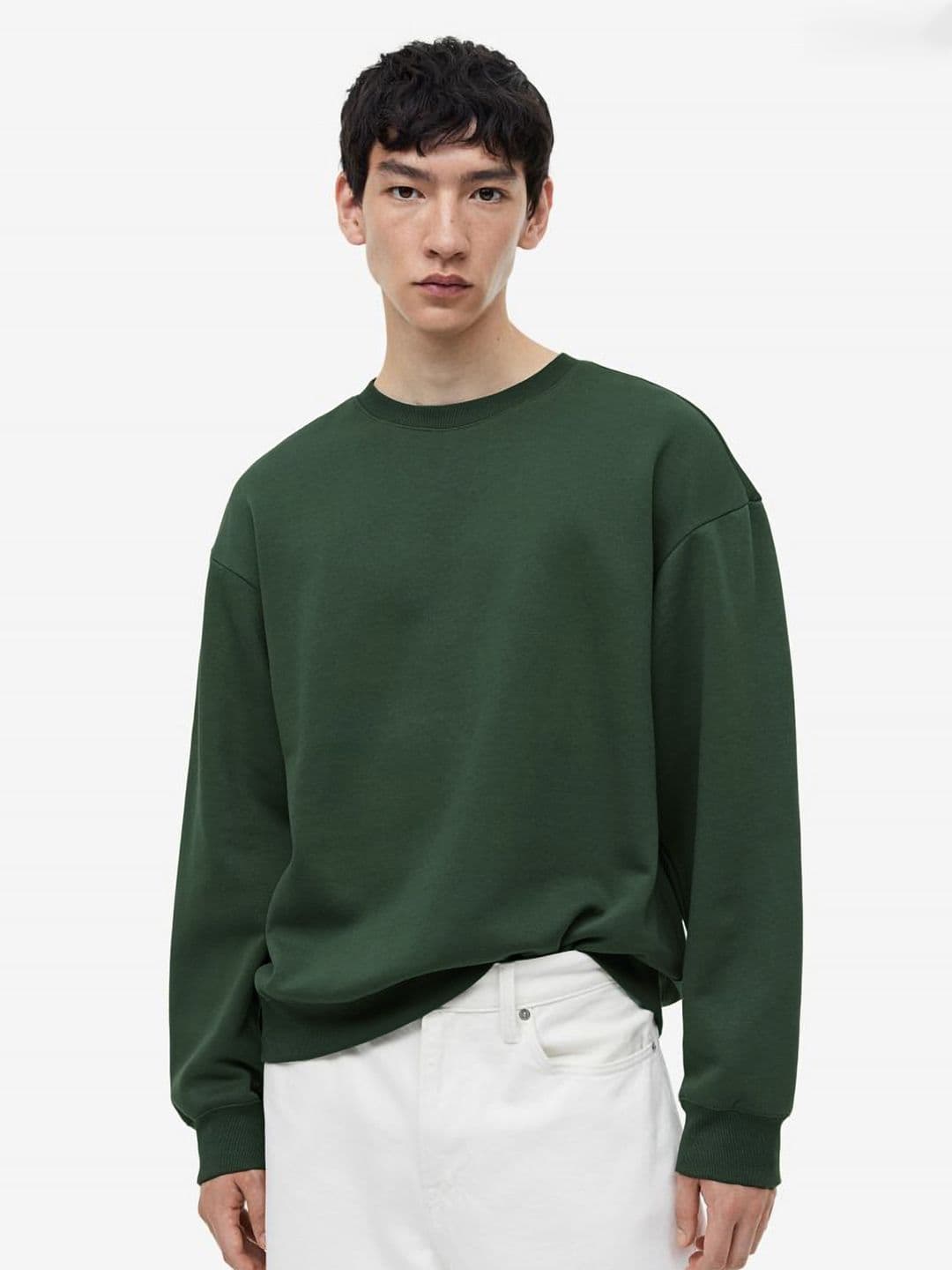 MISCHIEF MONKEY Round Neck Fleece Oversized Pullover Sweatshirt - view 1