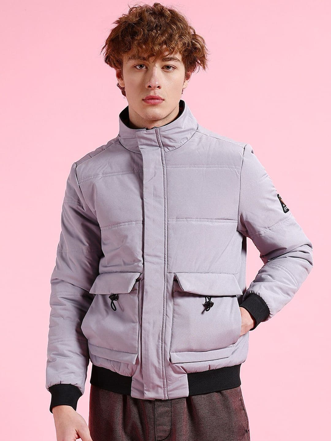 The Indian Garage Co Men Regular Fit Padded Bomber Jacket - view 1