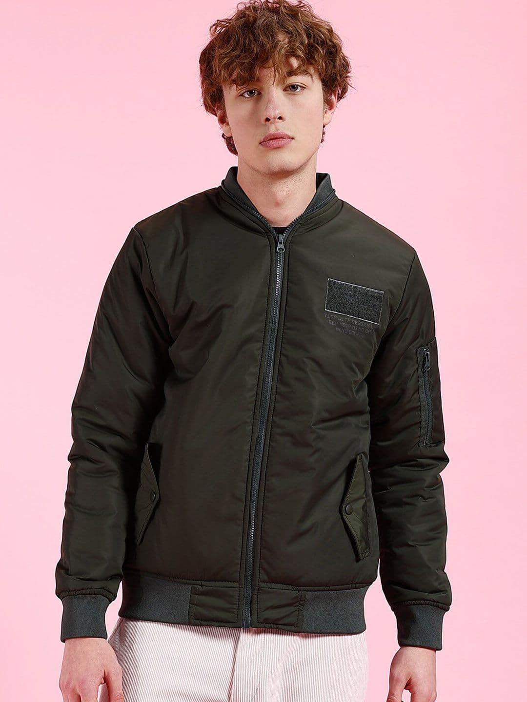 The Indian Garage Co Men Zip-Front Bomber Jacket - view 1