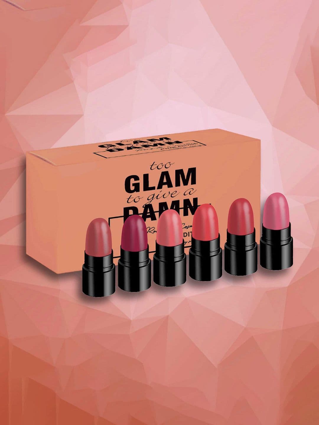 Ronzille 6 Pcs Too Glam To Give A Damn Matte Bullet Lipsticks 1g Each - Pink Edition - view 1