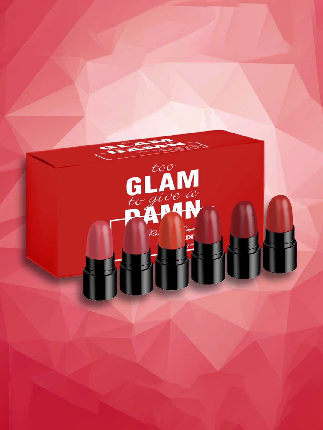 Ronzille 6 Pcs Too Glam To Give A Damn Matte Bullet Lipsticks 1g Each - Red Edition - view 1