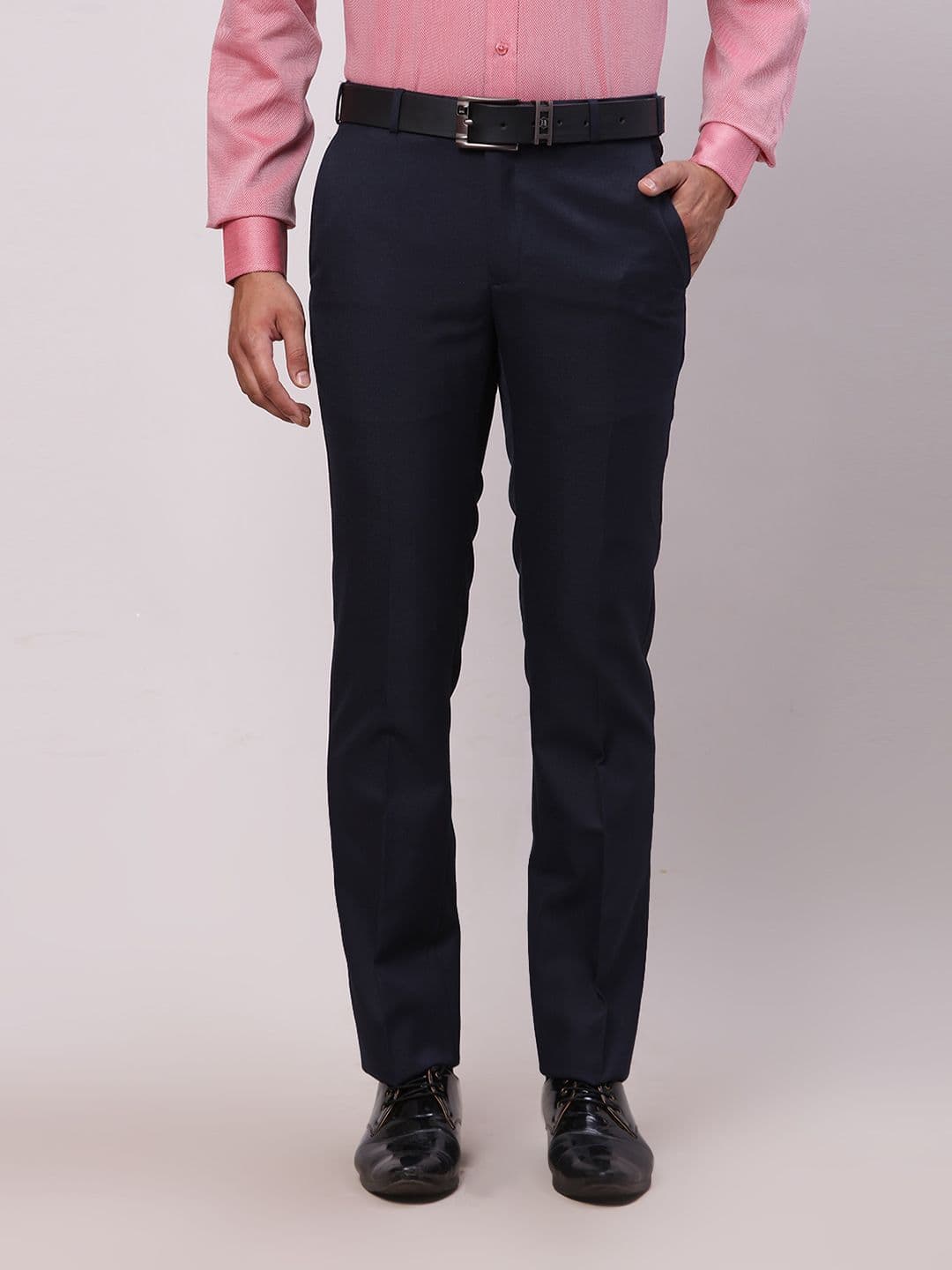 Raymond Men Textured Slim Fit Formal Trousers - view 1