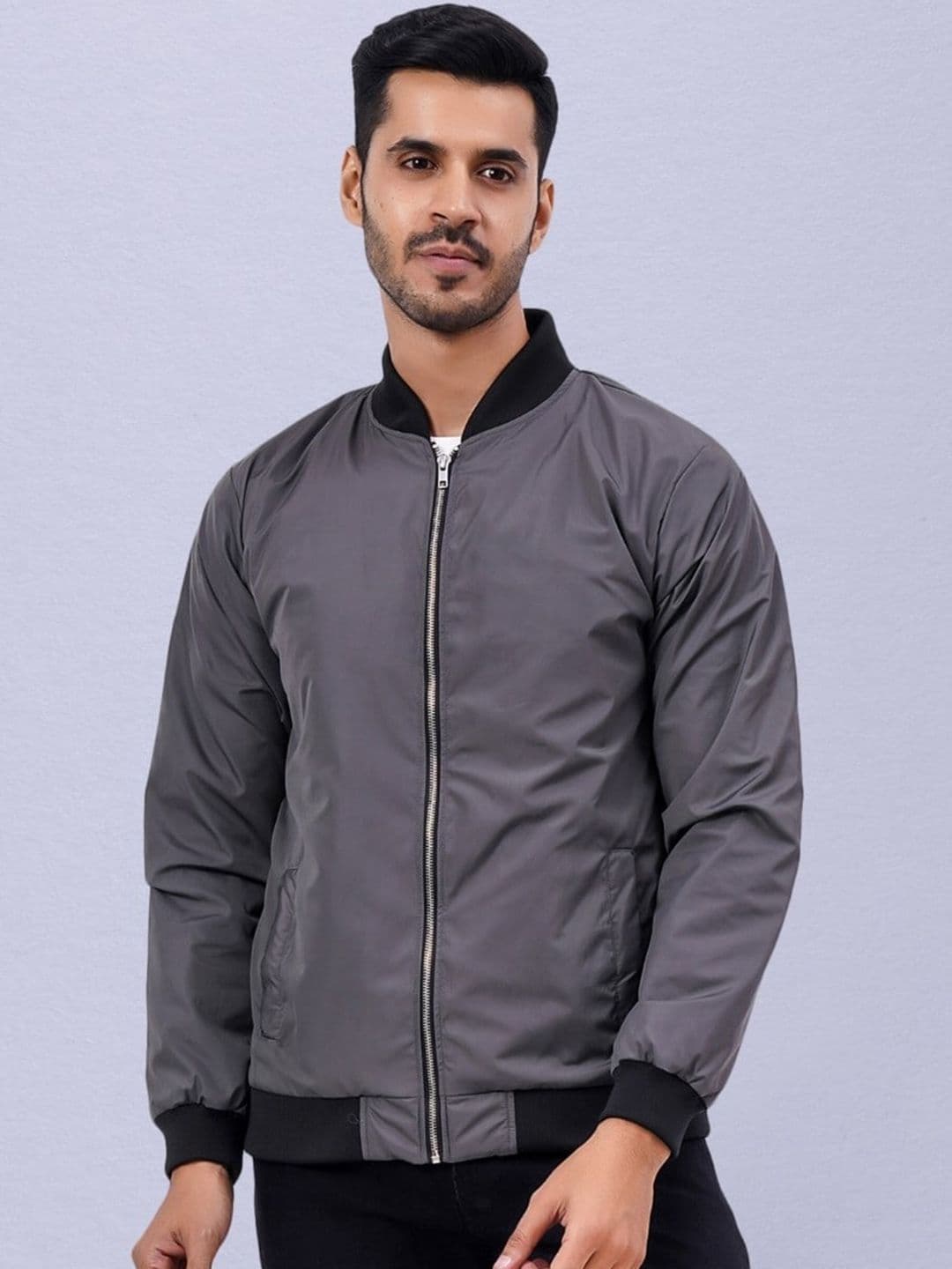 NUEVOSDAMAS Mock Collar Bomber Jacket - view 1