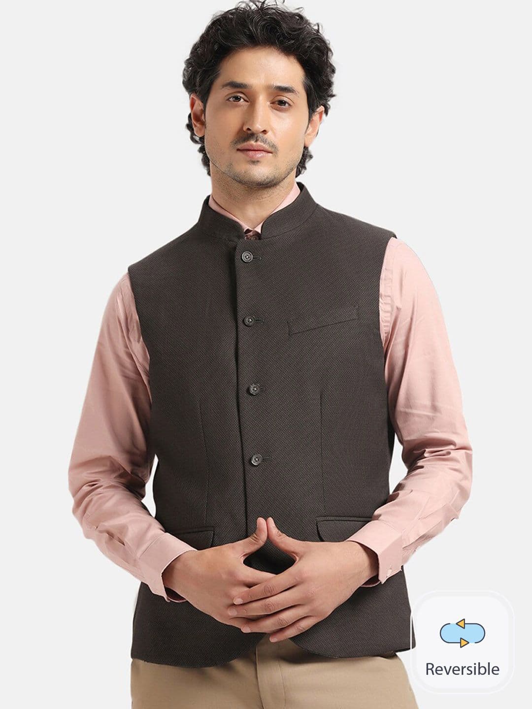 Blackberrys Slim Fit Mandarin Collar Nehru Jacket - view 1