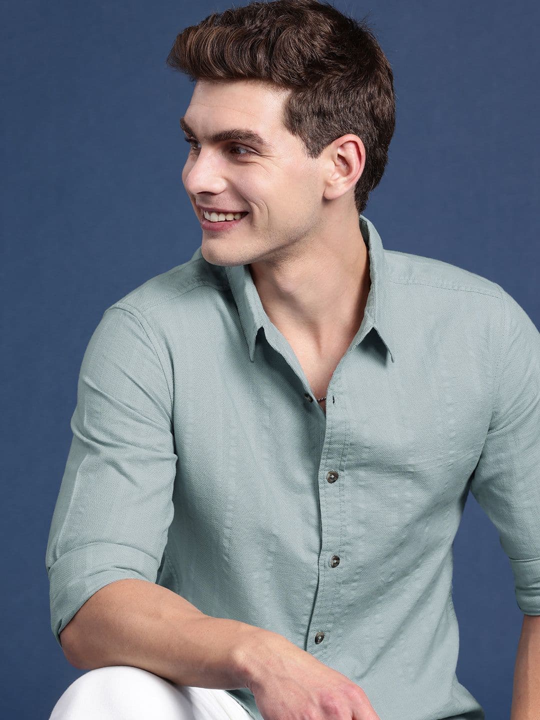 Mast & Harbour Men Striped Cotton Casual Shirt - view 1