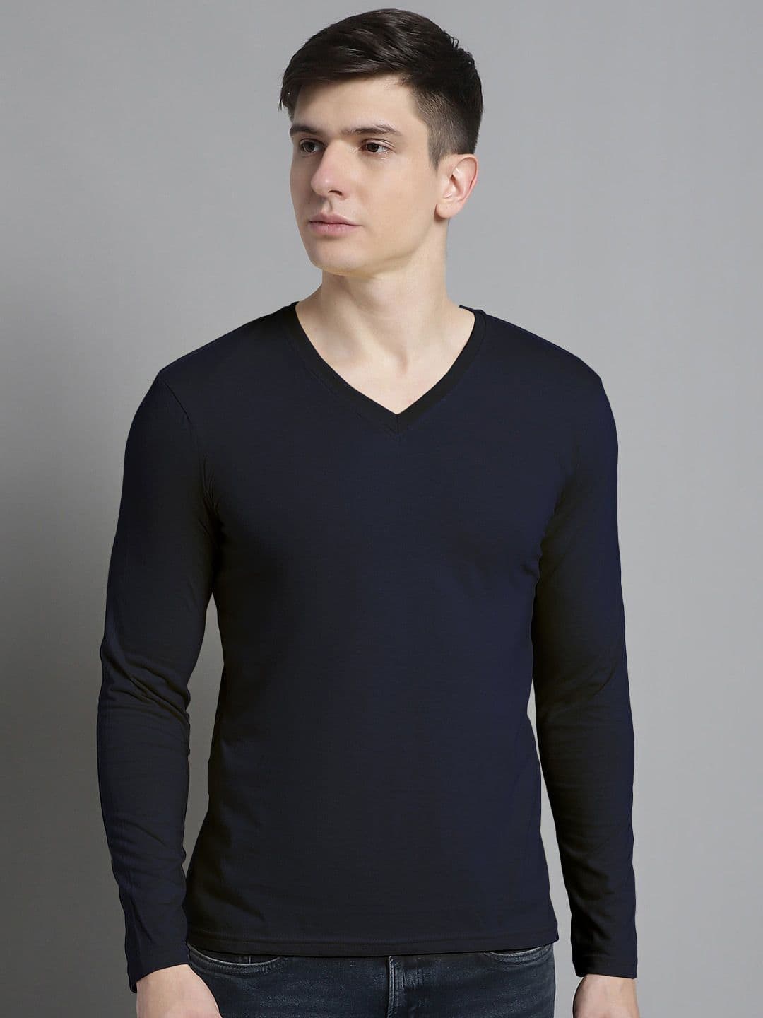 FBAR V-Neck Skin Friendly Pure Cotton T-shirt - view 1