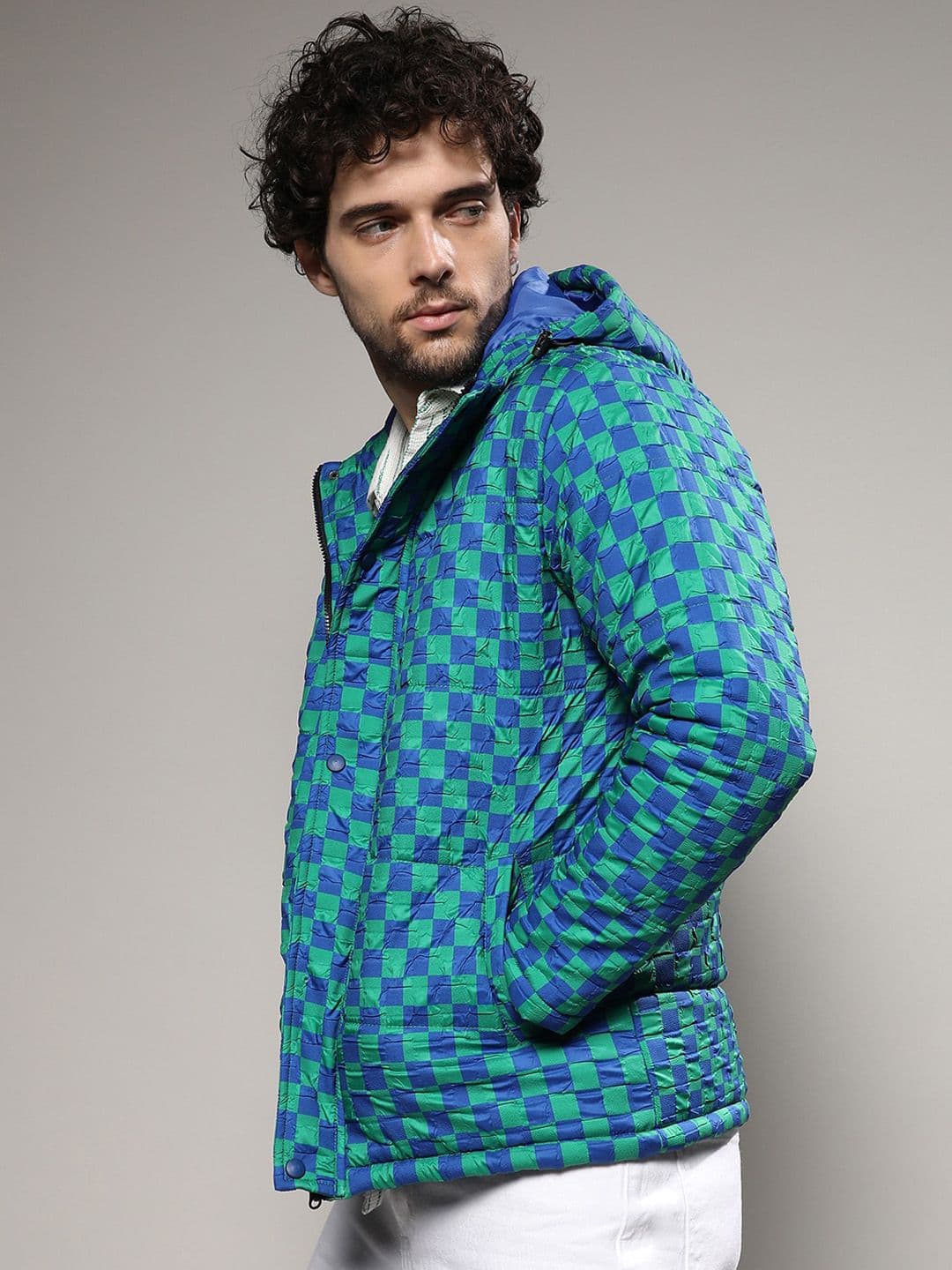 CAHOOT Checked Windcheater Hooded Outdoor Bomber Jacket - view 1