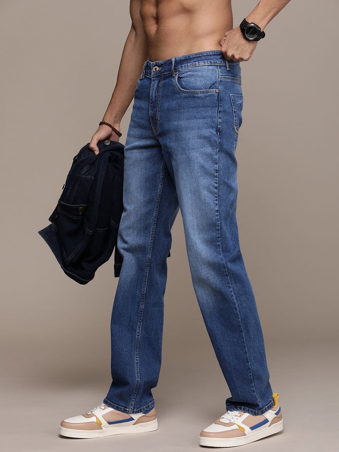 The Roadster Lifestyle Co. Men Light Fade Stretchable Jeans - view 1