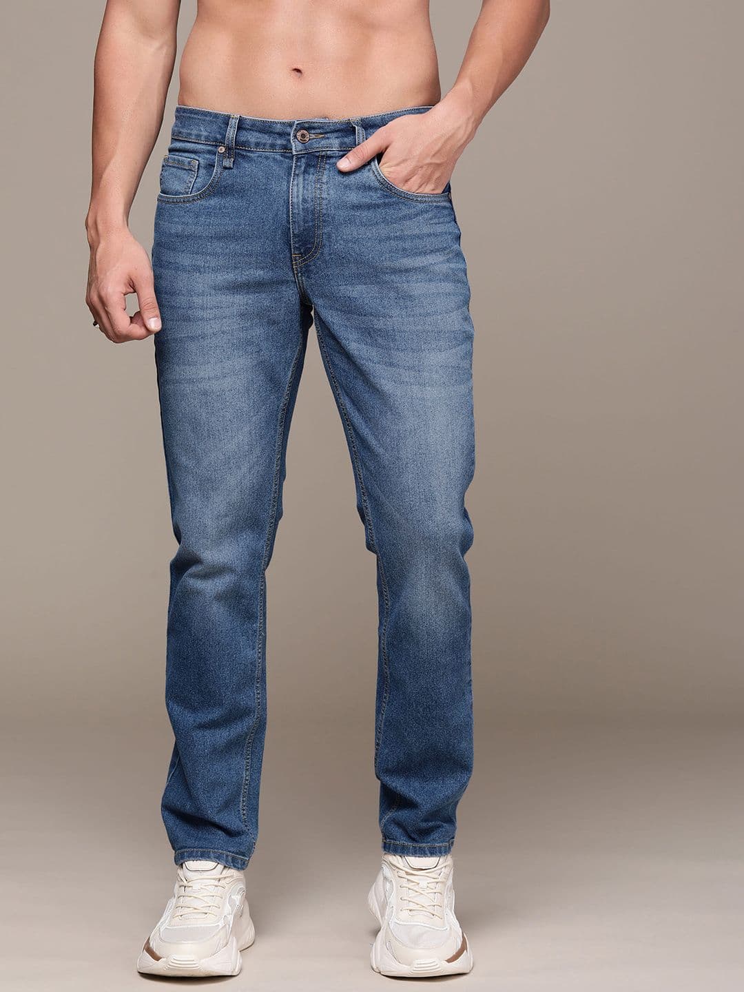 The Roadster Life Co. Men Slim Fit Light Fade Stretchable Jeans - view 1