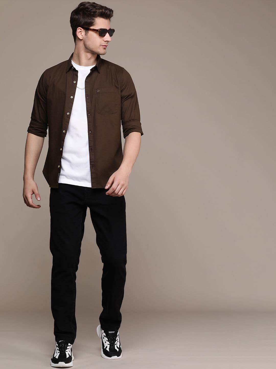 WROGN Pure Cotton Slim Fit Casual Shirt - view 1