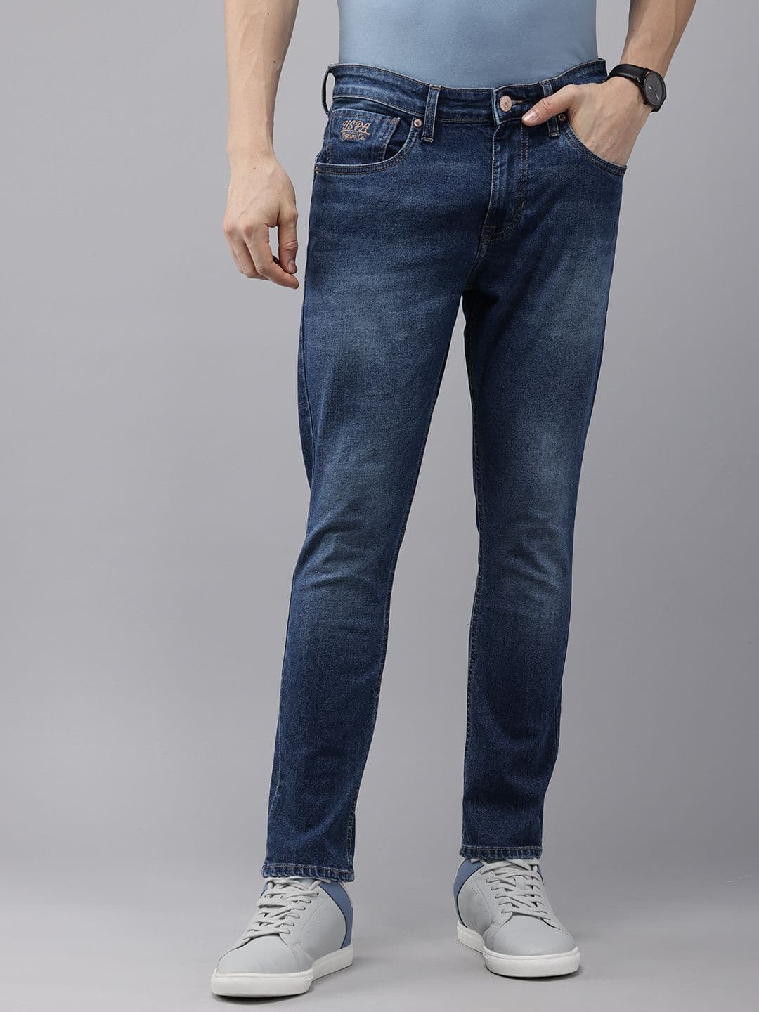 U.S. Polo Assn. Denim Co. Men Henry Slim Fit Light Fade Stretchable Jeans - view 1