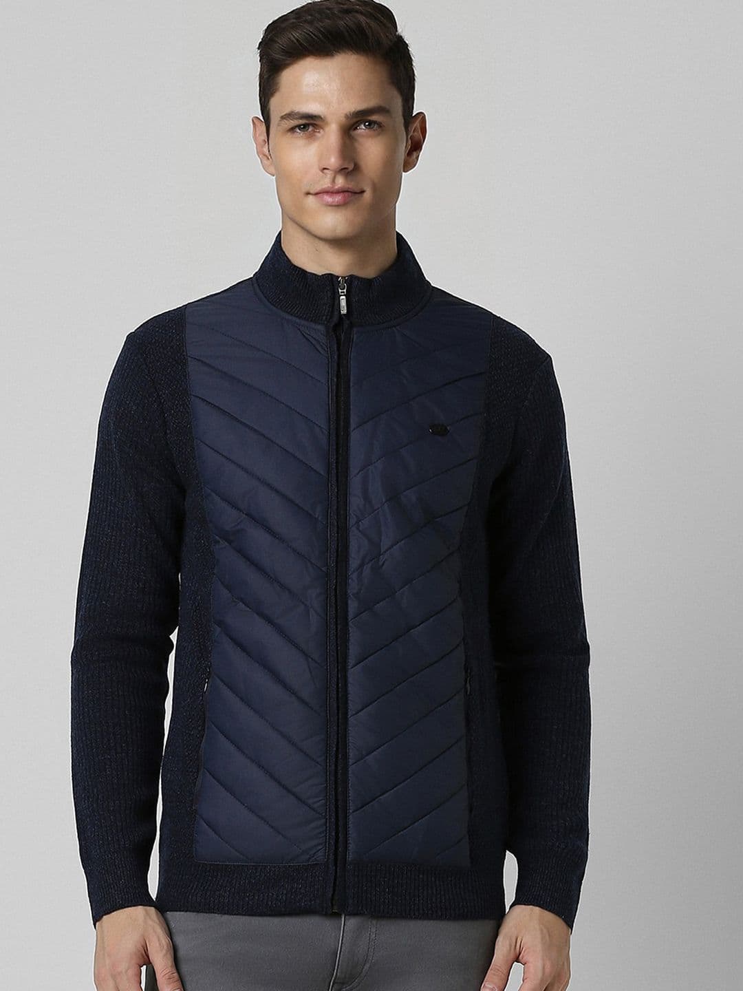 Peter England Casuals Mock Collar Padded Jacket - view 1