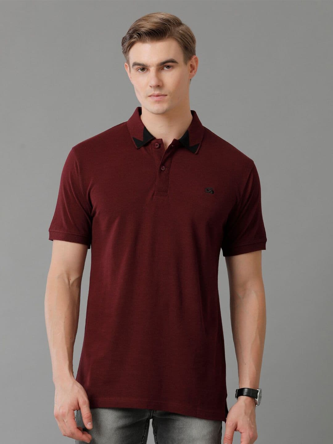 ADRO Polo Collar Cotton Casual T-Shirt - view 1