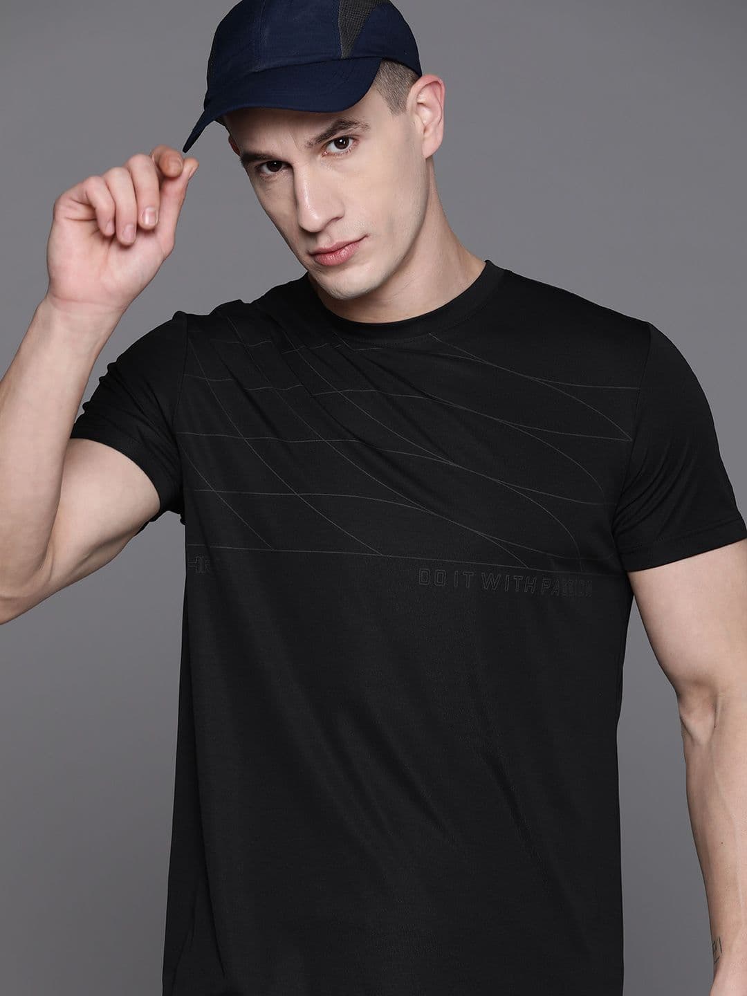HRX by Hrithik Roshan Printed Rapid-Dry Running T-shirt - view 1