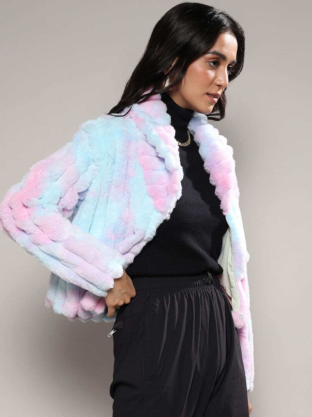 PINACOLADA Self Design Windcheater Open Front Jacket - view 1