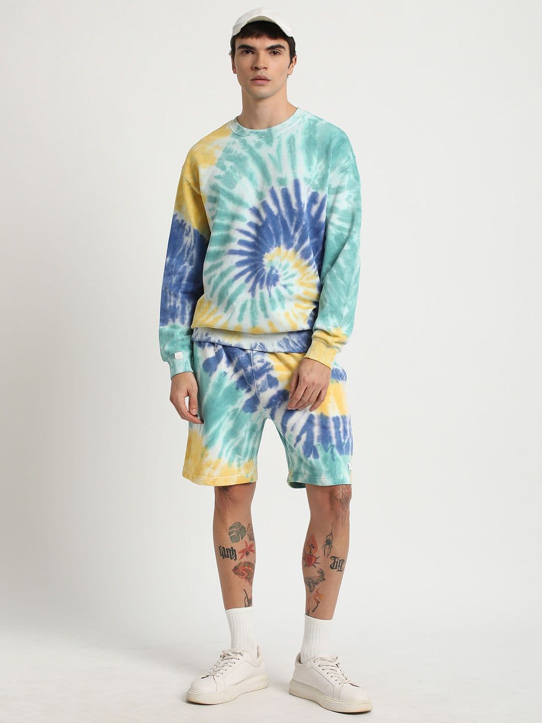 THE BEAR HOUSE Tie and Dyed Pure Cotton Pullover Sweatshirt - view 1