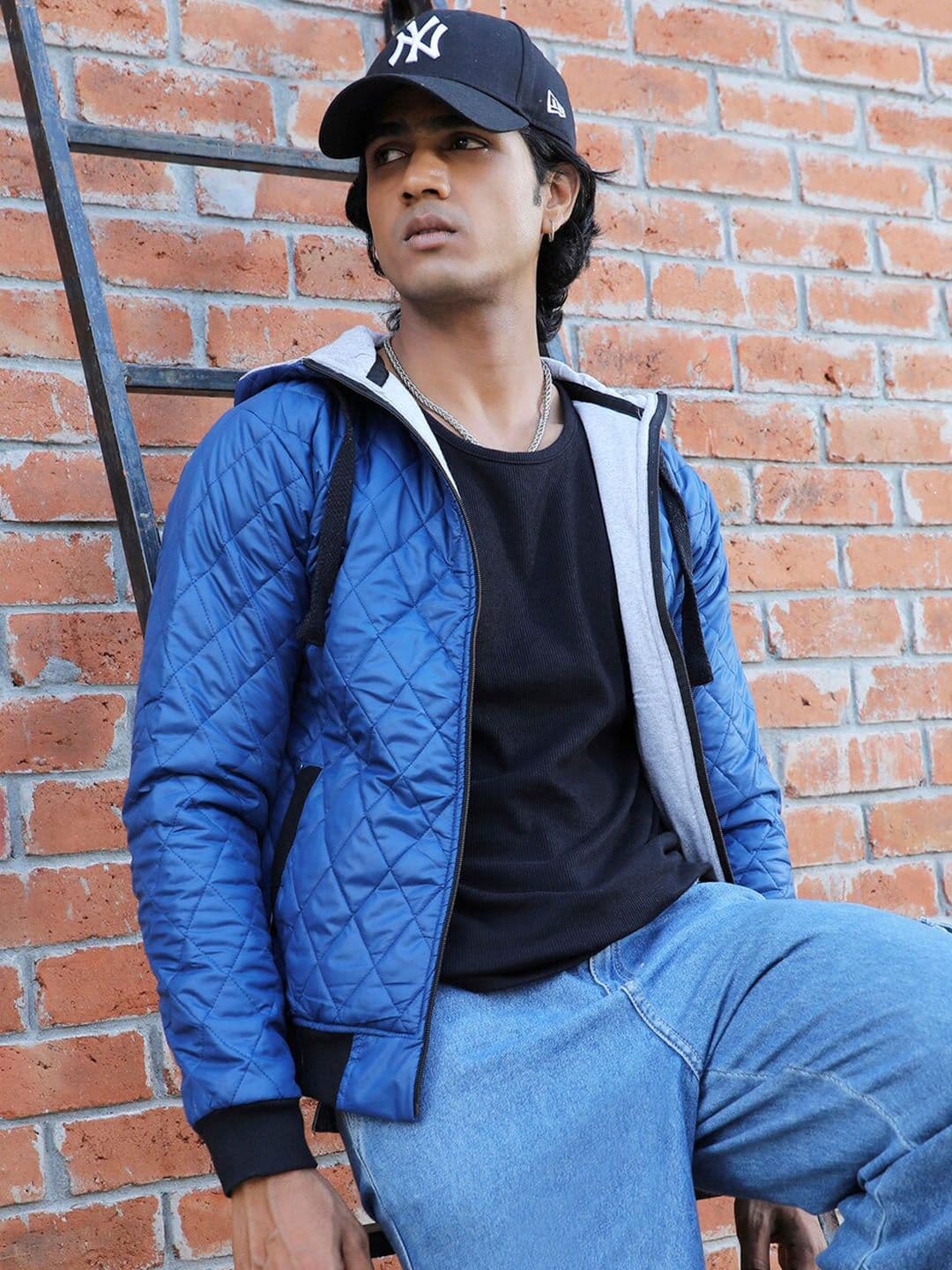CAHOOT Blue Hooded Windcheater Bomber Jacket - view 1