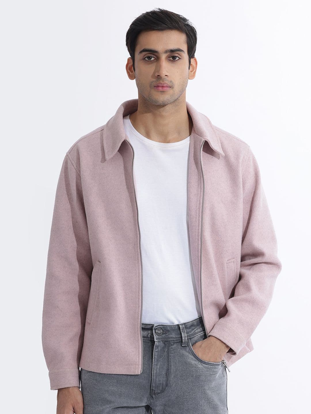 RARE RABBIT Men Tweeder Tailored Fit Mock Collar Open Front Jacket - view 1