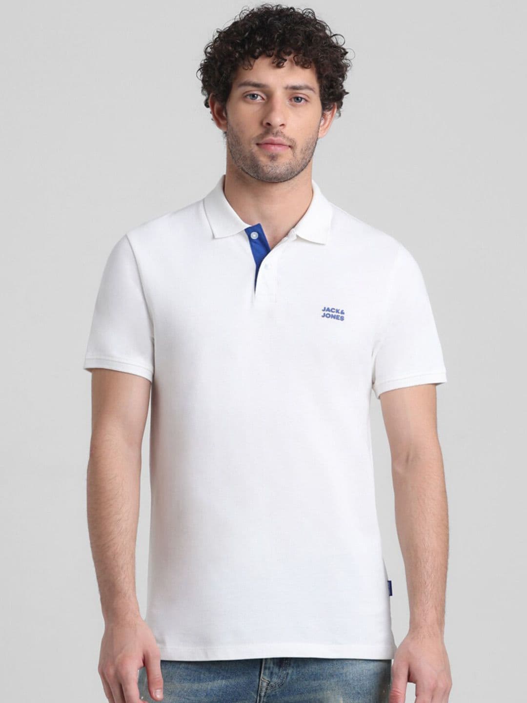 Jack & Jones Polo Collar Slim Fit Pure Cotton T-shirt - view 1