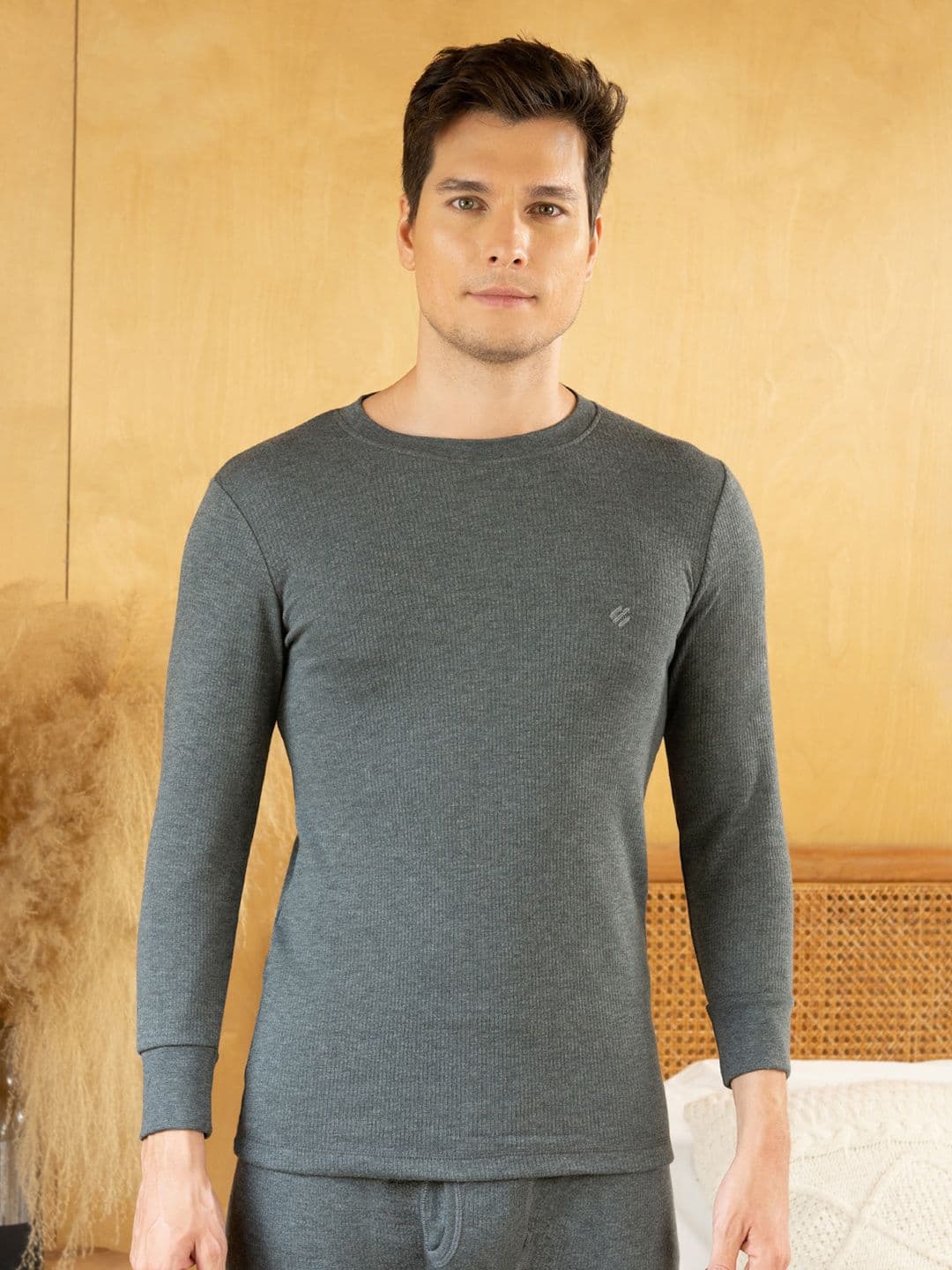 ONN Round Neck Cotton Thermal Top - view 1