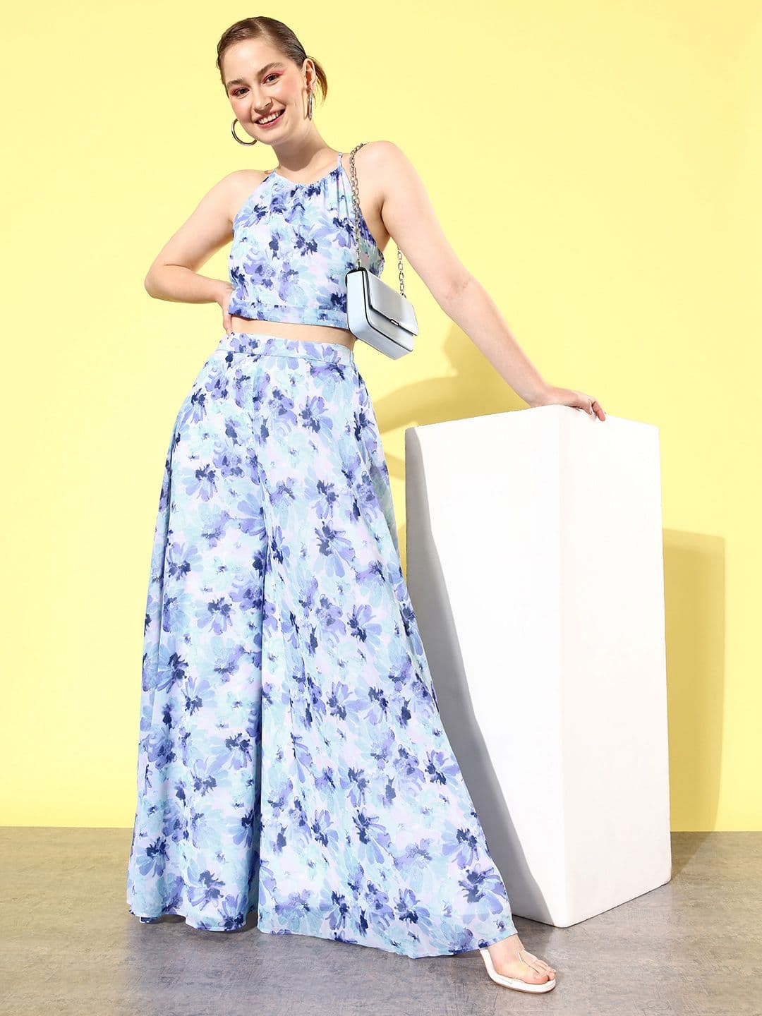 QUIERO Printed Top with Palazzos - view 1