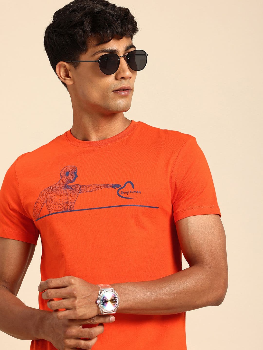 Being Human Printed Pure Cotton T-shirt - view 1