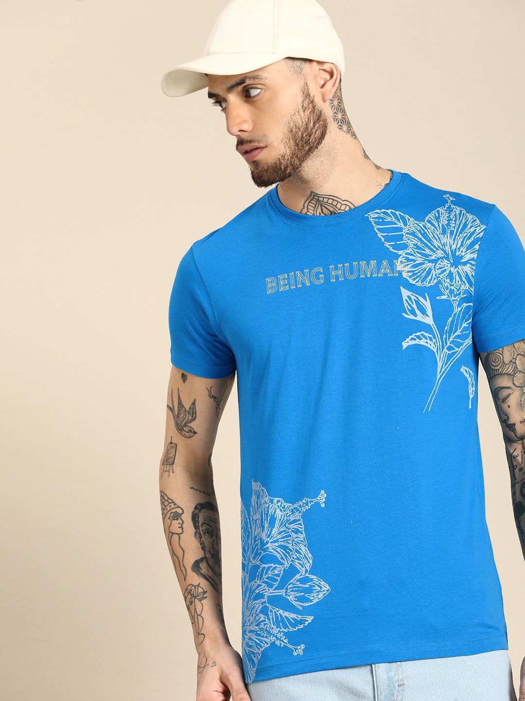 Being Human Graphic Printed Pure Cotton T-shirt - view 1