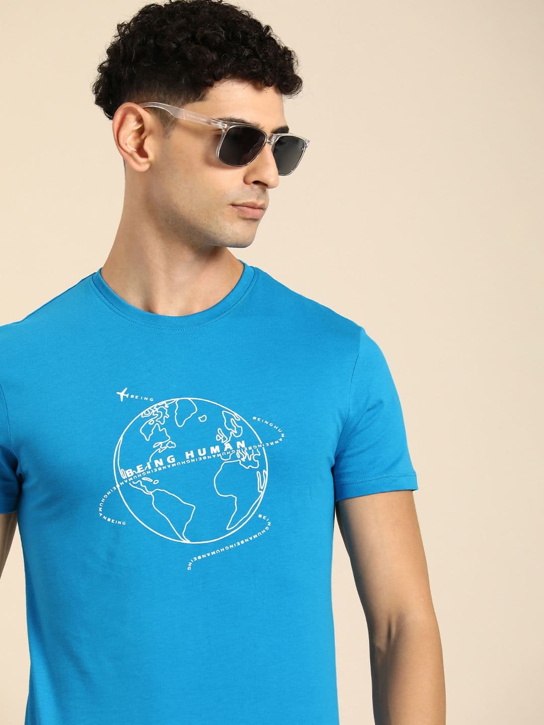 Being Human Men Brand Logo & Graphic Print Pure Cotton T-shirt - view 1