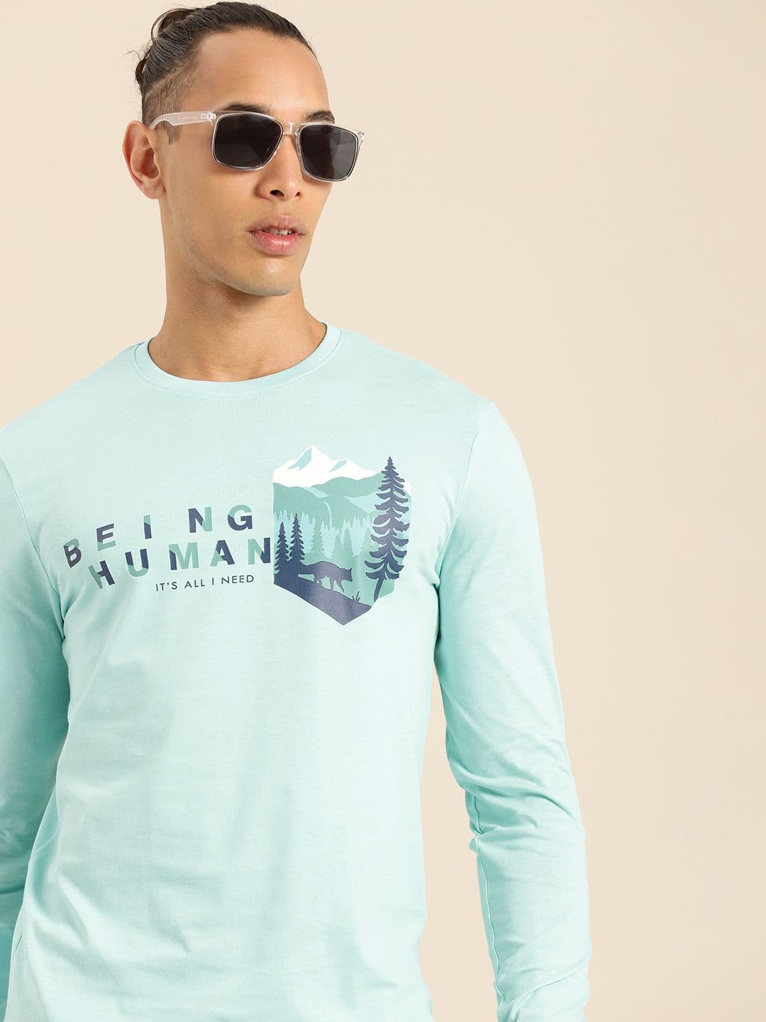 Being Human Brand Logo Printed Pure Cotton T-shirt - view 1