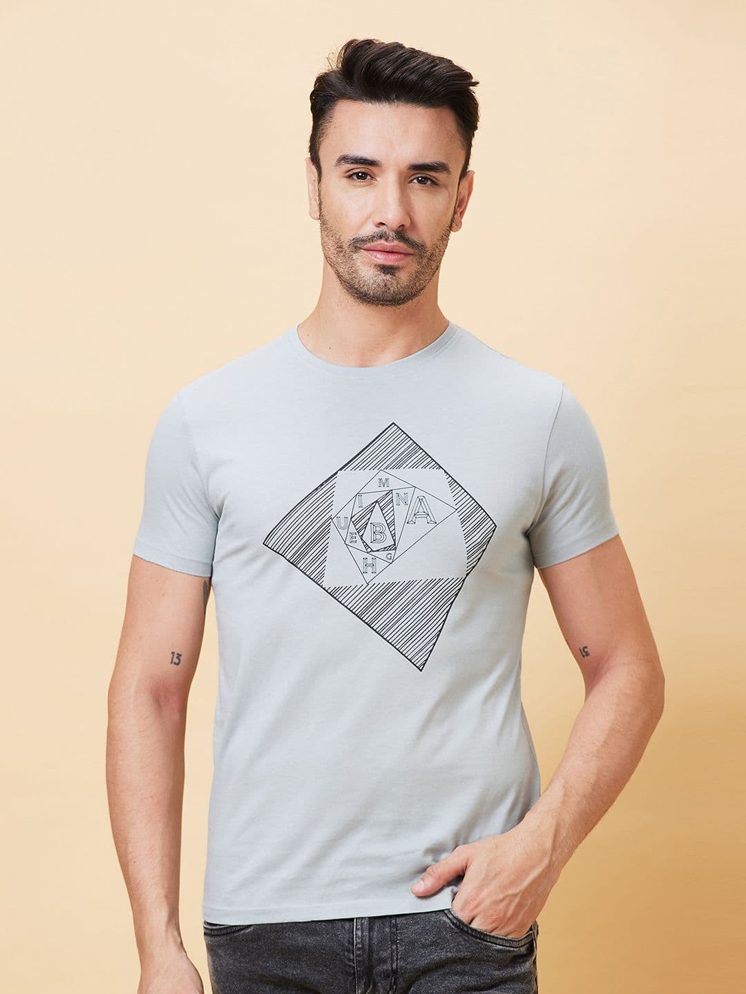 Being Human Brand Logo Printed Pure Cotton T-shirt - view 1