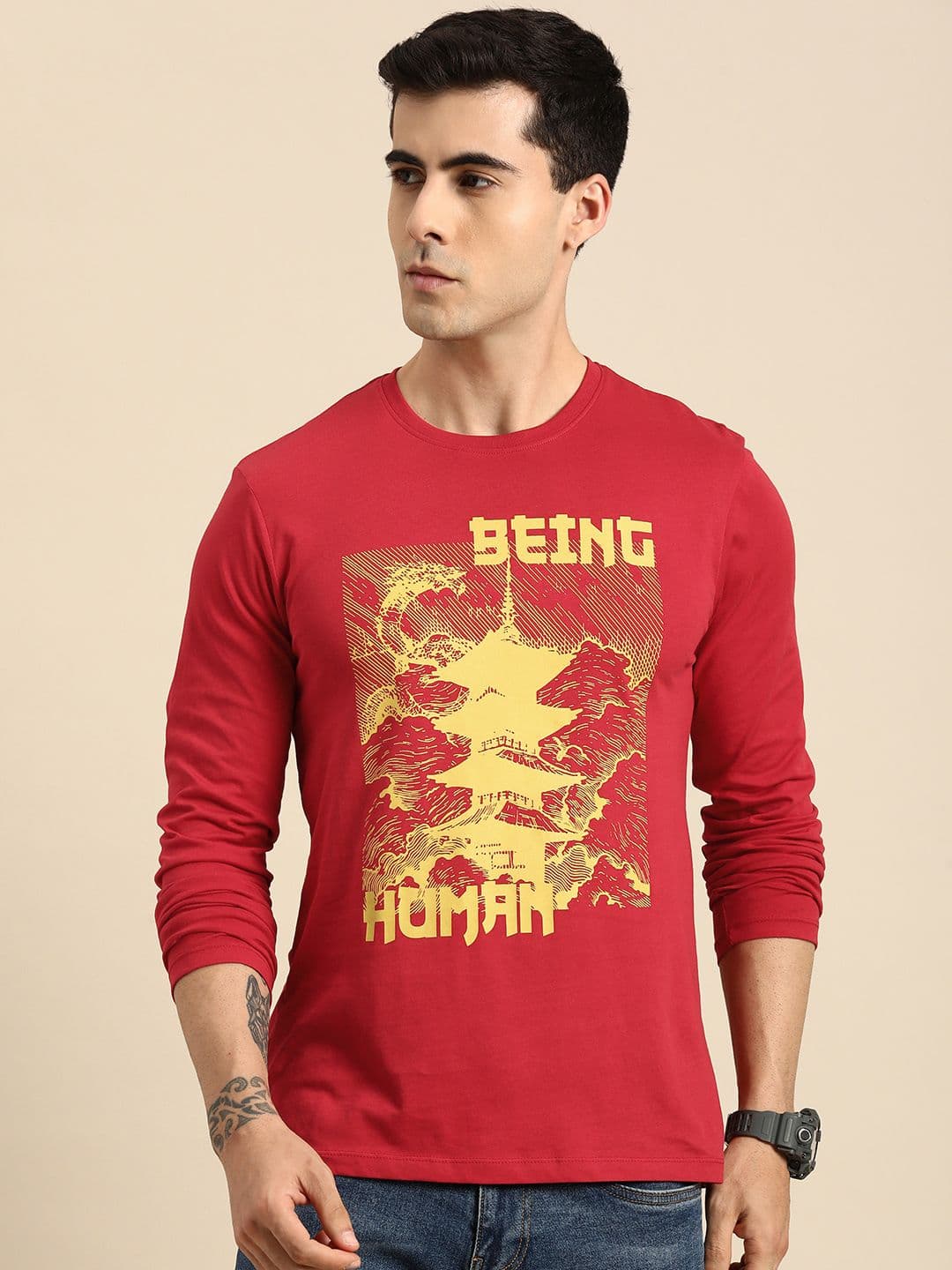 Being Human Printed Pure Cotton T-shirt - view 1