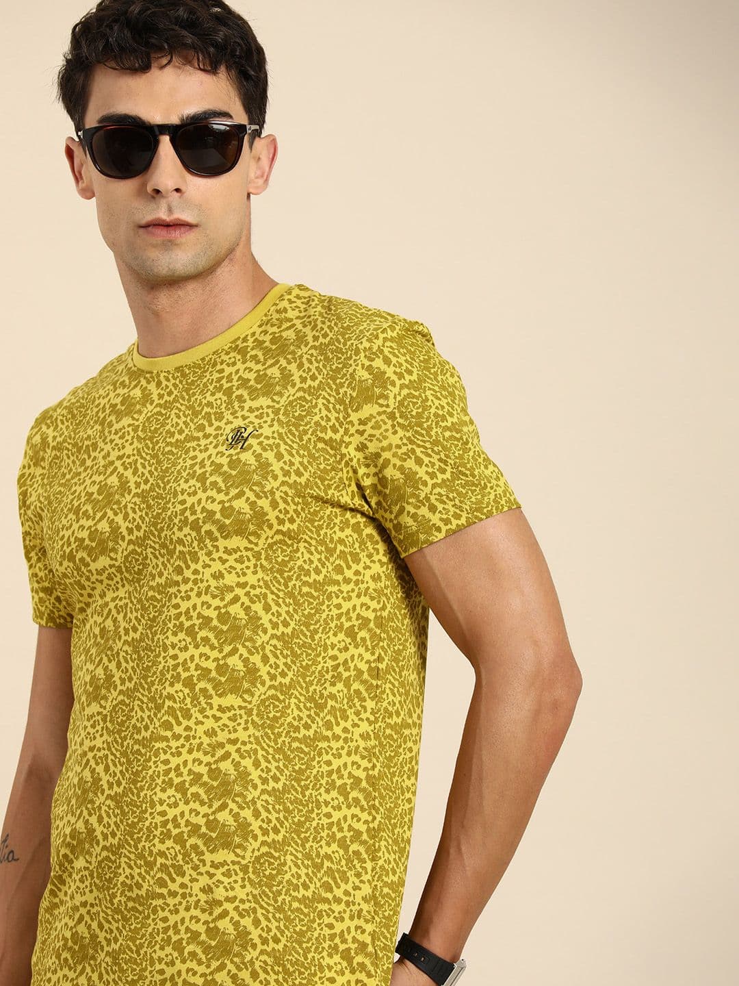 Being Human Pure Cotton Abstract Printed T-shirt - view 1