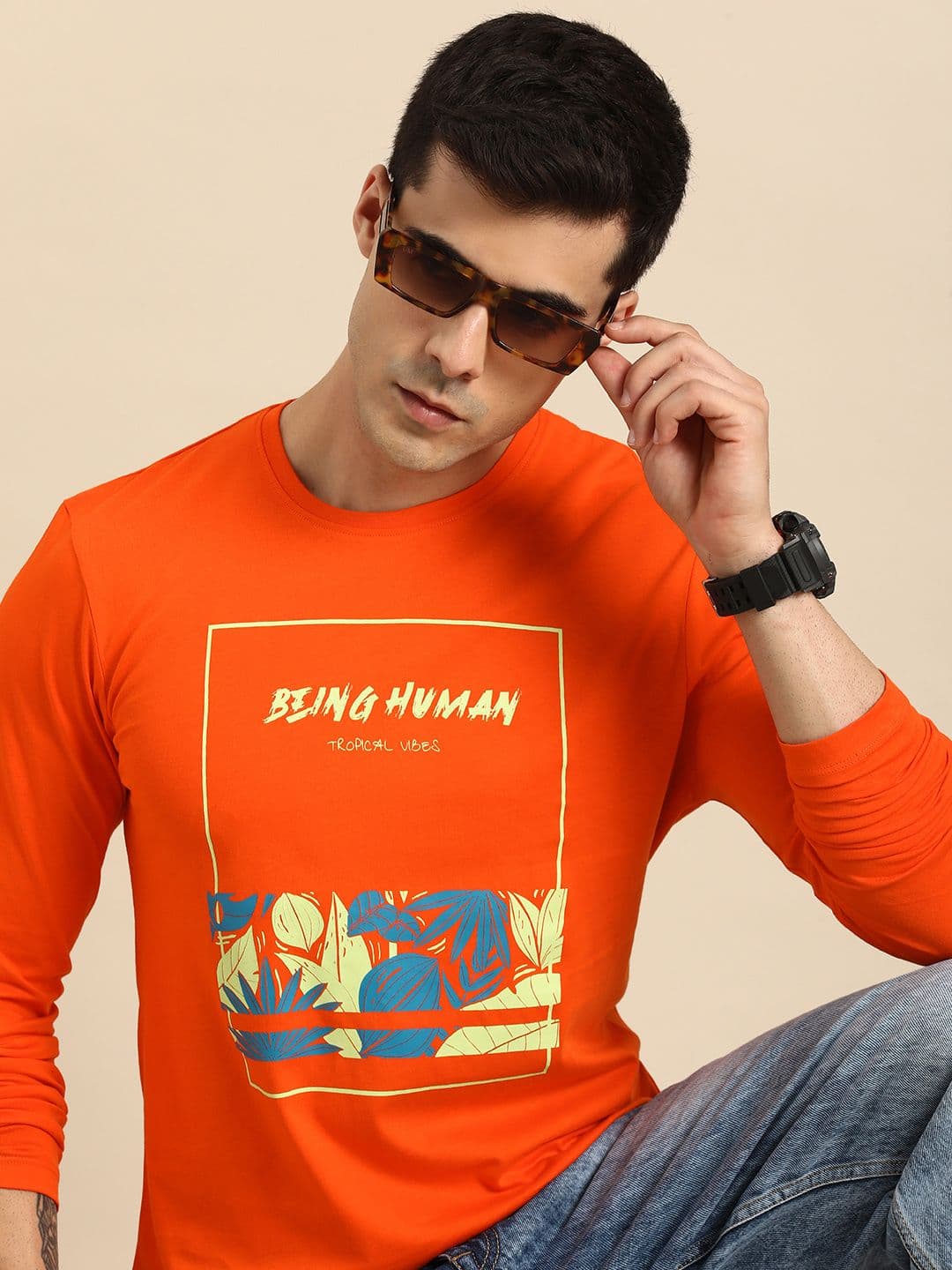 Being Human Printed Pure Cotton T-shirt - view 1