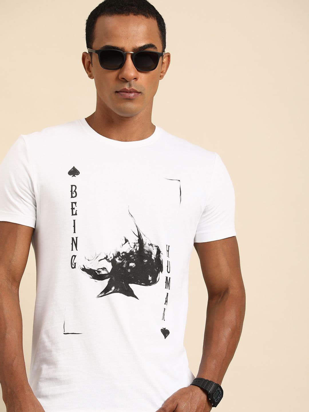 Being Human Pure Cotton Graphic Printed Casual T-shirt - view 1