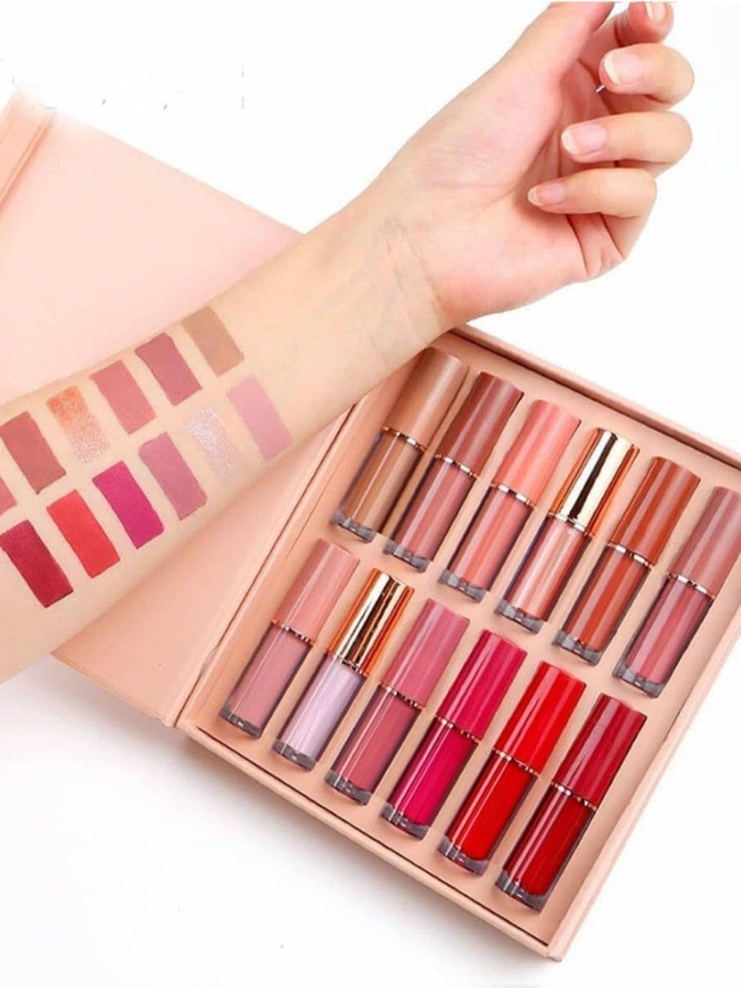 FEELHIGH Set of 12 Handaiyan Velvet Matte Liquid Lipsticks -1-2-3-4-5-6-7-8-9-10-11-12 - view 1