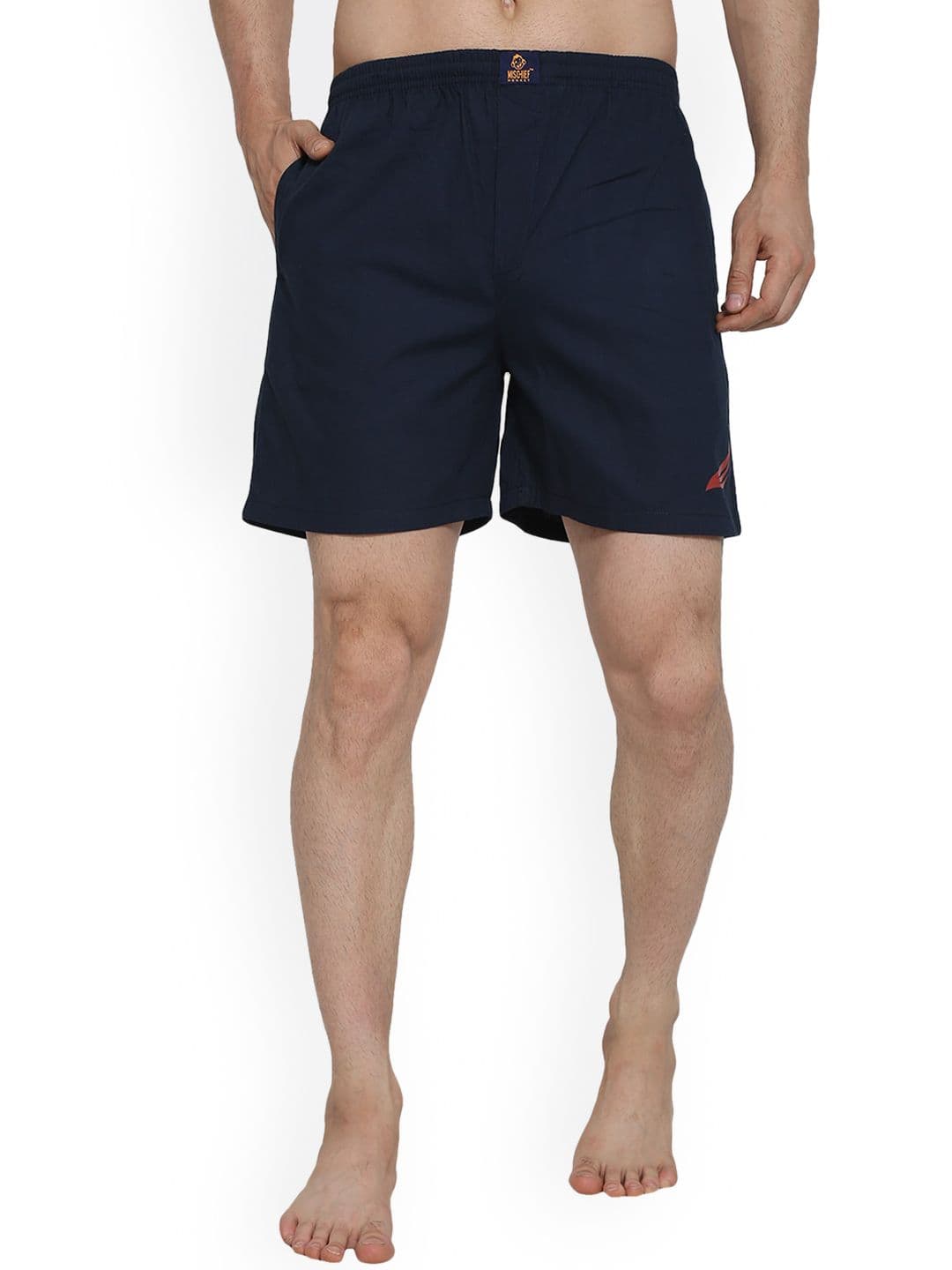 MISCHIEF MONKEY Mid-Rise Pure Cotton Boxers MM-BXR-NAVY-M - view 1