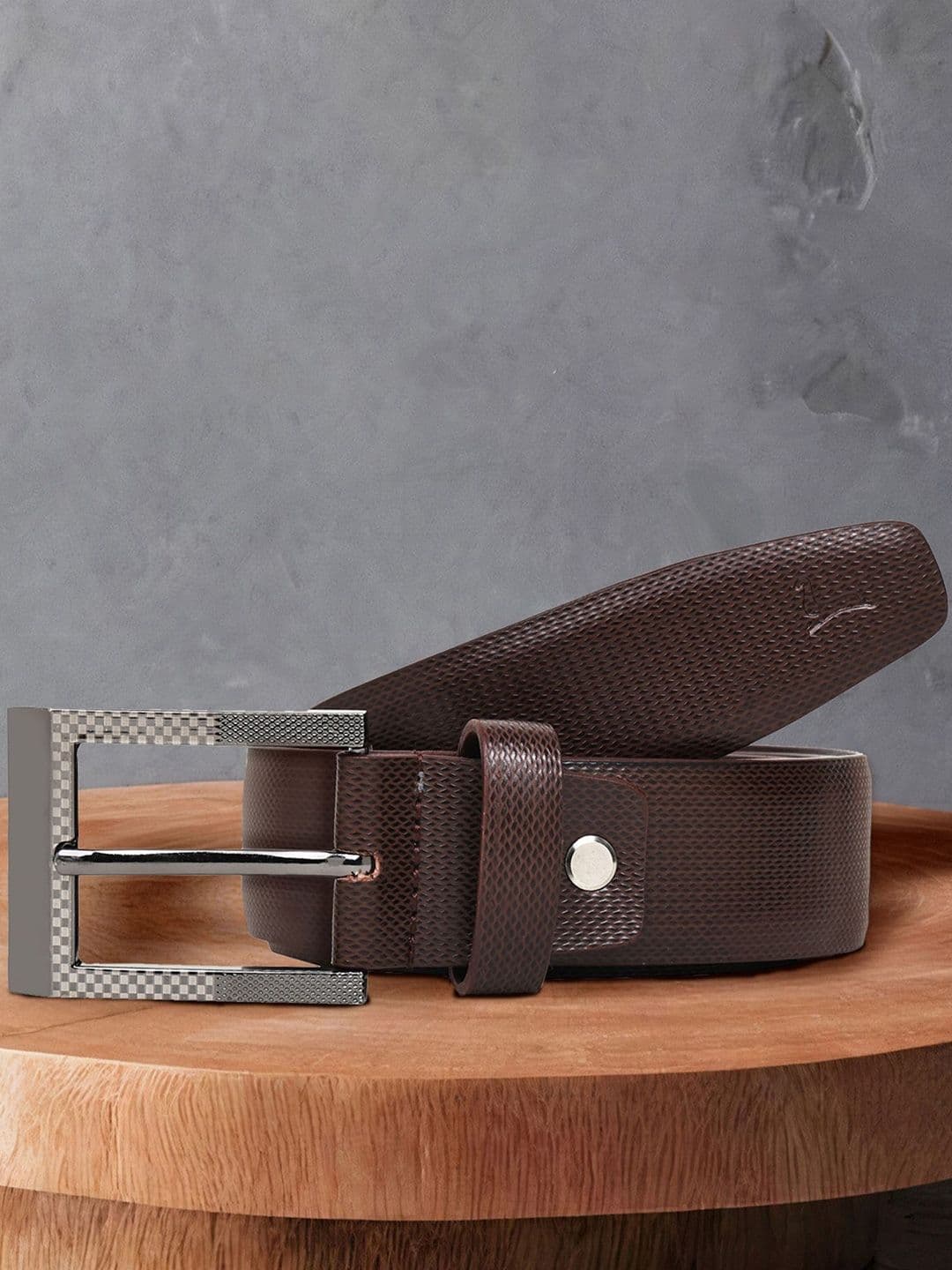 Pacific Gold Men Textured Formal Belt - view 1