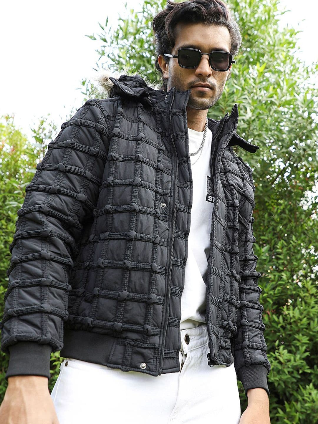 CAHOOT Black Windcheater Hooded Puffer Jacket - view 1