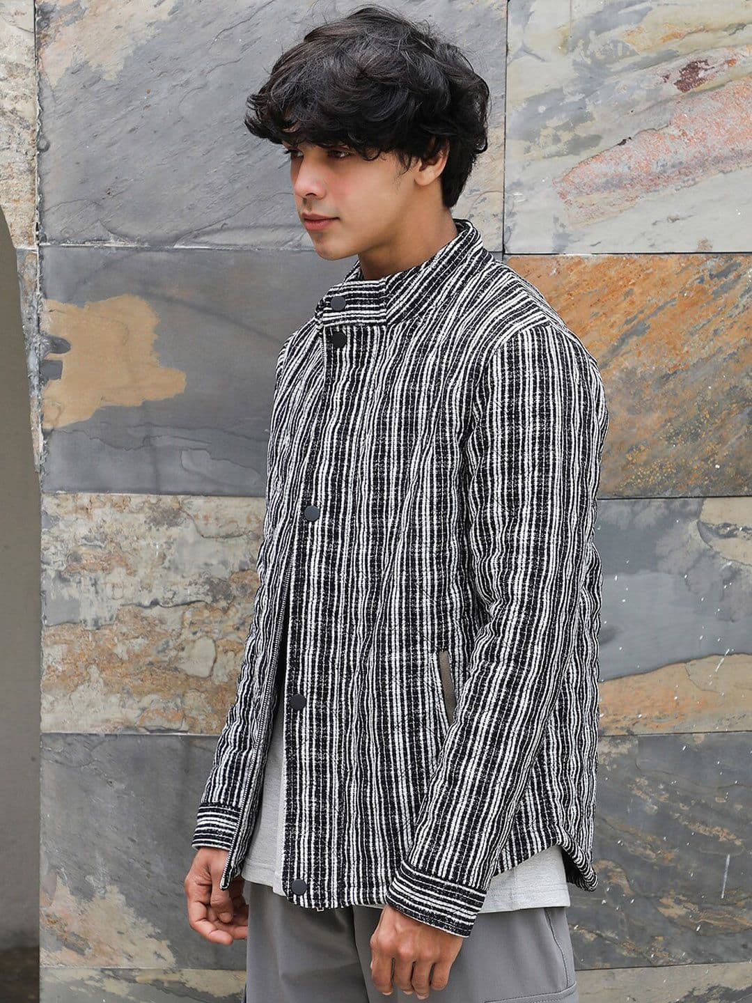 CAHOOT Windcheater Striped Bomber Jacket - view 1