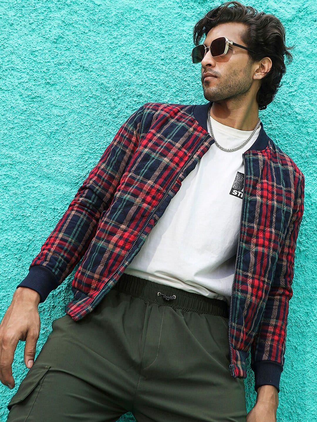 CAHOOT Tartan Checked Windcheater Bomber Jacket - view 1