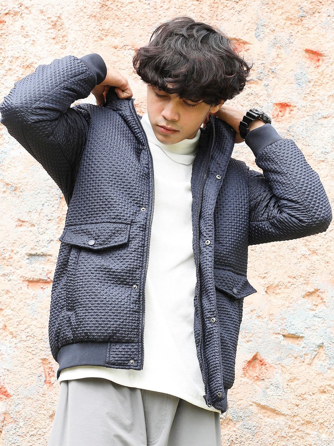 CAHOOT Blue Windcheater Fleece Puffer Jacket - view 1