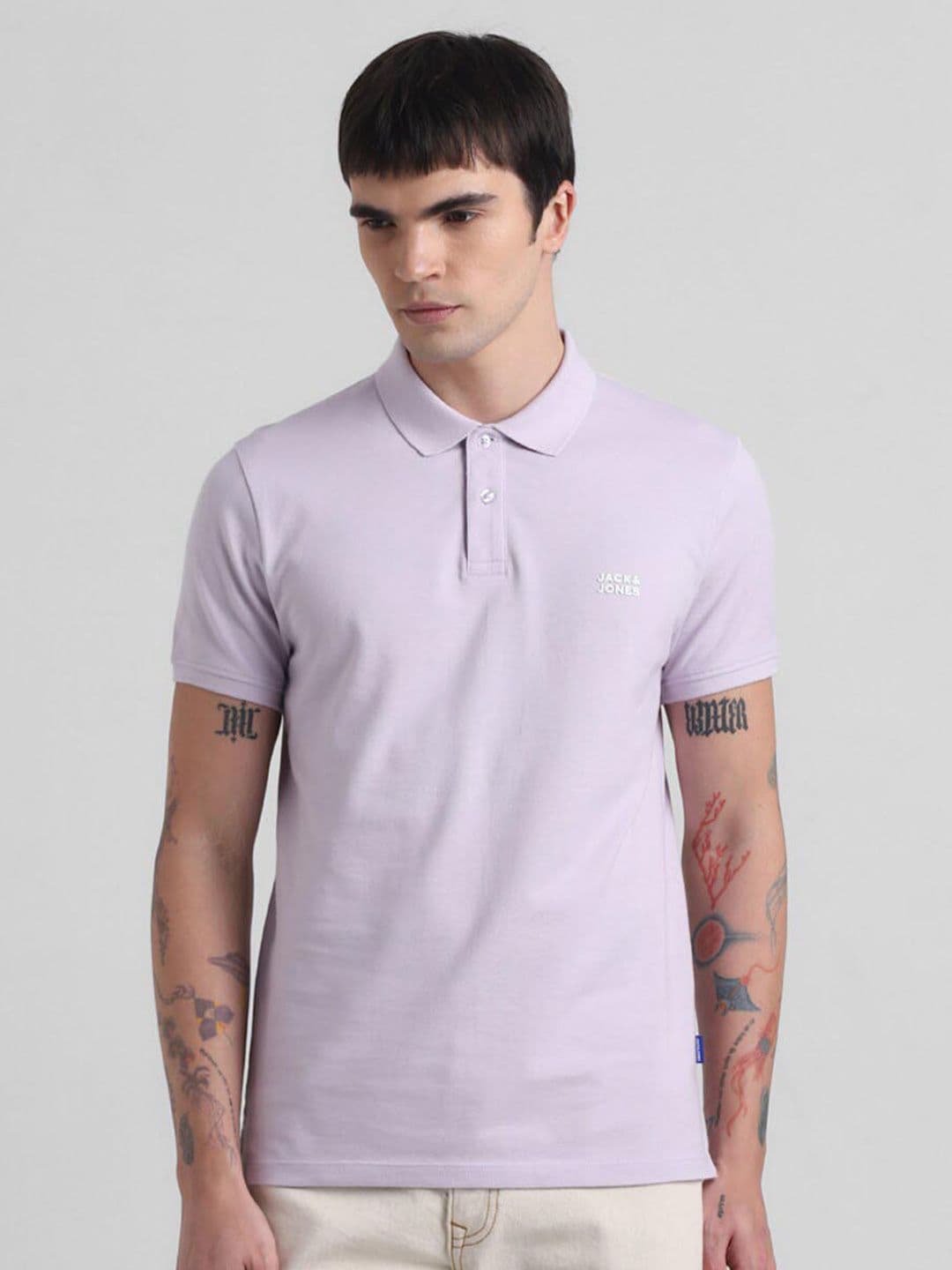 Jack & Jones Polo Collar Slim Fit Pure Cotton T-Shirt - view 1